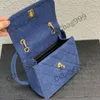 CC Cross Body Classic Denim Wash Underarm Sacs à bandoulière Womens Peach Blue Diamond Quilted Luxurys Sacs à main Portefeuilles Ceinture à bandoulière large Chaîne Sacs à main Matériel doré