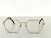 Luksusowe marki ramki okulary przeciwsłoneczne w stylu Vintage oprawki do okularów Vintage sześciokątne metalowe okulary damskie męskie okulary