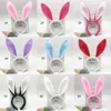 DHL Easter Party Festive Hairbands Adult Kids Cute Rabbit Ear Headband Prop Plush Dress Costume Bunny Ears Hairband Whole7396596