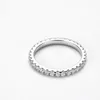 Anillos de racimo 925 plata esterlina brillante completo 2 mm anillo de diamante de alto carbono para mujeres joyería de fiesta de calidad superior al por mayor