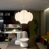 Lampade a sospensione Luci di seta di design italiano Lampada a sospensione a forma semplice nordica Ristorante Decorazioni per la casa Soggiorno