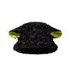 Berets Ear Hat Women's Autumn And Winter Lamb Hair Fisherman's Versatile Small Group Warm Keeping Plush Bowl Fashion