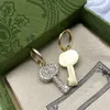 Key Designer Charm Earrings for Women Diamond Letter Earrings Fashion Style Earring Jewelry Supply