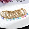 Turchia cuore blu occhio diabolico Charms Bracciale donna fatto a mano in oro placcato perline catena corda braccialetti fortunati ragazza regalo gioielli coppia