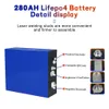 280Ah Lifepo4 batterie 3.2V Lithium fer Phosphate cellule bricolage Cycle profond Pack pour 12V 24V 48V batterie solaire RV EV chariots de Golf bateaux