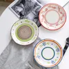 Miski ceramiczne obiad talerz zupa miska naczynia śniadaniowe do serwowania ręcznie malowana dekoracyjna zastawa stołowa kuchnia gospodarstwa domowego
