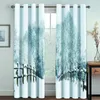 Curtain & Drapes Customized Size Luxury Blackout 3D Window Curtains For Living Room Winter Snow Personality