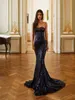 Party Dresses Spaghetti V-Neck Cocktail Dresses Sequin Homecoming Mermaid Rackless Slim Fit Split Asymmetrical Sexy Sweep Train Prom Vestidos 230217