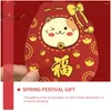 Emballage cadeau Enveloppes rouges Argent Année Chinois Enveloppe Festival Paquets Paquet Printemps Hongbao Chance Papier Poche Chanceux Le