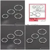 Neusringen noppen n30 sieraden groothandel 100 stks/lot mix 3 size body piercing roestvrijstalen ringring druppel levering dhgarden dhhex