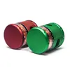 Wholesale colorful 63mm 4layer transparent window Custom aluminum smoke Sharpstone herb grinder spice Crusher Smoking Tobacco grinder