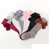 Auto DVR Kinder Socken Mode Bögen Mädchen Baumwolle Prinzessin Designer Strümpfe Baby Stricken Kniehohe Socke Kleinkind Drop Lieferung Mutterschaft Gerinnsel Dht6Y