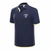Мужские Polos Print Tops Summer Tees Хлопковая печатная мужская одежда для бренда с коротким рукавом Camisas Stand Male Shirt