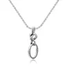 Chaînes nouées coeur Collier Kolye tour de cou femmes Bijoux Collares De Moda 925 chaîne en argent Sterling Colar Bijoux Femme CollierChains