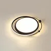 Ceiling Lights LED Lamps For Bedroom Modern Black Round Chandeliers Dining Room Kitchen Study Acrylic Lighting Fixtures