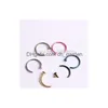 Nose Rings Studs New Arrival Mix 6 Colors Titanium Anodized Hoop Body Piercing Jewelry 4 Drop Delivery Dhgarden Dhzra