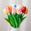 الزهور الزخرفية 10/5pcs 35 سم tulp bloem kunstmatige boeket pe schuim nep voor huwelijksceremonie thuis tuin