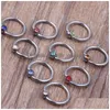 Nose Rings Studs New Design Circar Ring N21 Steel Mix 8 Colors 100Pcs/Lot Body Piercing Jewelry Hoop Drop Delivery Dhgarden Dhmk6