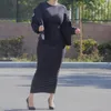 Etnische kleding Midden -Oosten Saoedi -Arabië Ramadan Gebed bodempakket Hip Dress zomer dames moslimgewaad slanke lange mouw