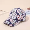 Berets Chic Men Peaked Hat Lightweight Adjustable Head Circumstance Cool Poker Print Extended Brim Women