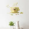 Zegary ścienne 3D zegar nowoczesny design reloJ de pared DIY Acryl Mirror Naklejki do pokoju dla dzieci Dekor w domu duży cichy cyfr