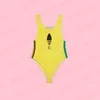 Designer Print Swimwear Outdoor Beach Wear Classic Letter Print One Piece Bikinis Quick Dry Swimsuit