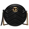 Petit sac rond femme new star avec wavy love cuir bandoulière besace chaine sac rond gateau