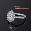 Cubic Zircon -f￶rlovningsringar f￶r kvinnor 925 Sterling Silver Exquisite Fine Jewelry BR1417