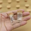 Storage Bottles Jars 50 pcs/lot Diameter 22mm Dragees Glass Bottle Glass Jars Test Tube Stopper Container Small DIY Crafts Tiny Bottle 230217