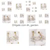 Navel Bell Button Rings Gem 18K Gold Flower Crystal Belly 316L Stainless Steel Piercing Dangle Body Jewelry Drop Delivery Dhgarden Dh4Kk