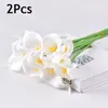 Dekorativa blommor 2st DIY Mini Calla Pu Foam Artificial For Wedding Party Horseshoe Lotus Decoratioan Pography Simulation
