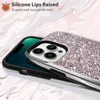 Caja del teléfono del diamante para el iphone 13 14 plus pro max 12 11 TPU PC 2 en 1 cubierta protectora a prueba de golpes