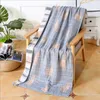 Serviettes de bain Coton Serviette de gaze à quatre couches Lavage domestique Serviette de plage imprimée Voyage en plein air Portable Vente en gros Robes Textiles de maison BC316