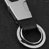 Porte-clés porte-clés clé anneau en métal inoxydable mousqueton porte-ceinture simple chaîne porte-clés pendentif anneaux chic chaînes acier femmes