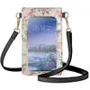 Kvällspåsar Forudesigns Cherry Blossom Bird Mönster Mobiltelefon PU -skydd Telefoner Fashion Ladies Messenger Bag Messengers