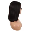 Perruque Bob Lace Wig brésilienne 2x6, cheveux 100% humains vierges, densité 150%, 180%, 210%, soyeux, lisses, épais, 10-18 pouces, couleur naturelle