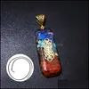 Pendentif Colliers Reiki Guérison Colorf Chips Pierre Chakra Orgone Énergie Résine Collier Amet Orgonite Cristal Carshop2006 Drop Delive Dh4Ih