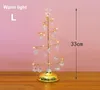 Juldekorationer LED Crystal Lights Table Decor Creative Xmas Gifts Fantasy Tree Lighting Party Festival Lamp Year