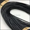Kedjor svart l￤der sladd 45 cm kedjehalsband repet