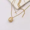 Women Multilayer Design Necklaces C Letter Vintage Rhinestone Butterfly Fake Pearl Ball Pendant Gold Figaro Link Chain Fashion Animal Choker Party Jewelry Gifts