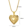 Pendant Necklaces Gold Color Memorial Women Love Heart Po Locket Fashion Openable Picture Necklace Jewelry