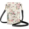 Kvällspåsar Forudesigns Cherry Blossom Bird Mönster Mobiltelefon PU -skydd Telefoner Fashion Ladies Messenger Bag Messengers