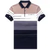 Męska marka Polos Marka z krótkim rękawem koszulka Polo Tee Men Men Casual Summer Striped Clothing koszule męskie moda Slim Fit Hirt 722 230217