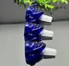 Neue blaue Nase Glasblasenkopf Großhandel Glasbongs Ölbrenner Glas Wasserpfeife Ölplattformen Raucherplattformen