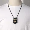 Hänge halsband Hip Hop Black CSGO CS Go Goonski Mask Pendants Halsband för män Rapperklubbsmycken med 24 -tums kubansk kedjedroppe