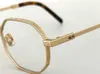 럭셔리 브랜드 프레임 선글라스 빈티지 안경 프레임 빈티지 육각 금속 안경 여성 남성 안경