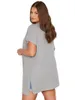 Ytterkläder plus size Summer Casual Longline Cardigan Women Short Sleeve Loose Solid Kimono Large Elegant Open Front 6xl 7xl