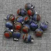 Colares pendentes forma de pedra natural redonda reiki cura 7 chakras de cristal de energia para joias da moda, fabricando brincos de colar diy