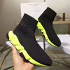 2023 Triple S Knit Socks Shoes 2.0 Running Shoes Runners Mens Women Designer Sneaker Black White Casual Traughers Sneakers 35-45