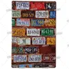 Dekor Vintage Stadt Landschaft Kunst Metall Zinn Zeichen New York London Italien Metall Malerei Retro Poster Reise Landschaft Wand personalisierte Aufkleber Größe 30X20CM w02